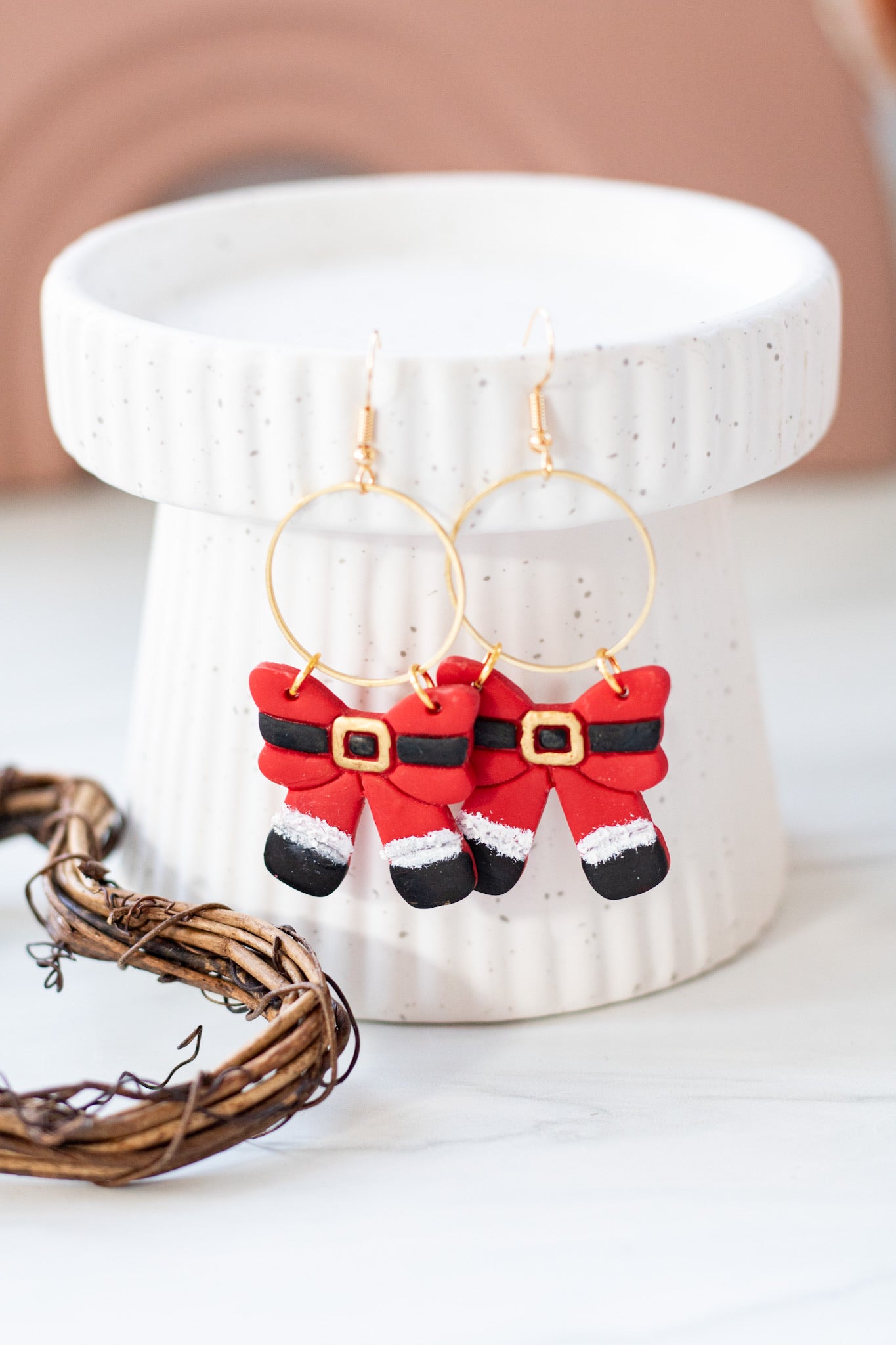 Santa Bow Dangles