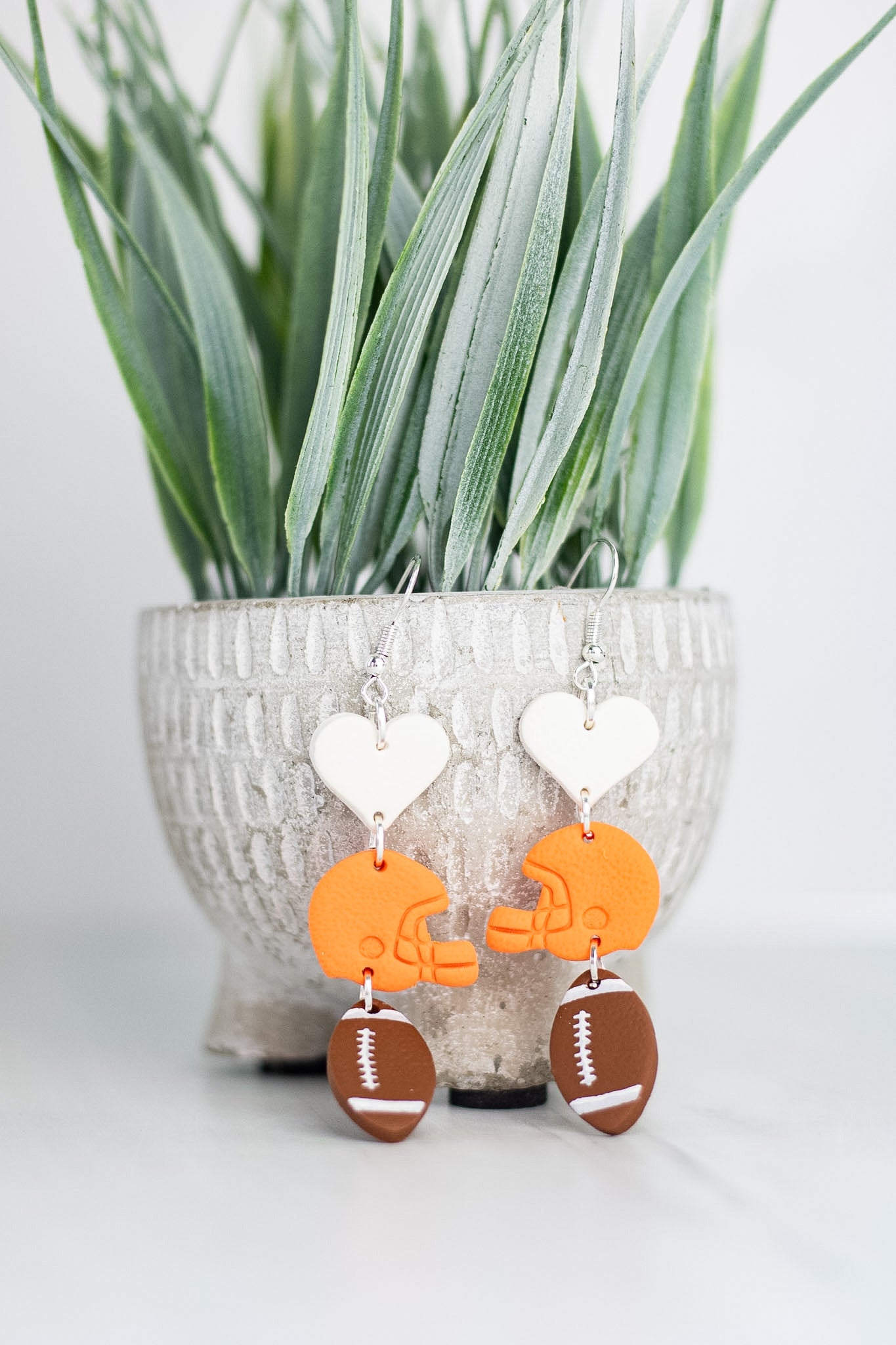 Custom Helmet Heart Team Dangles