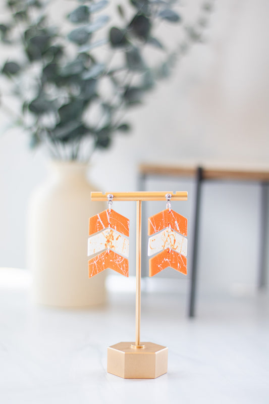 WS Splatter Chevron Dangles
