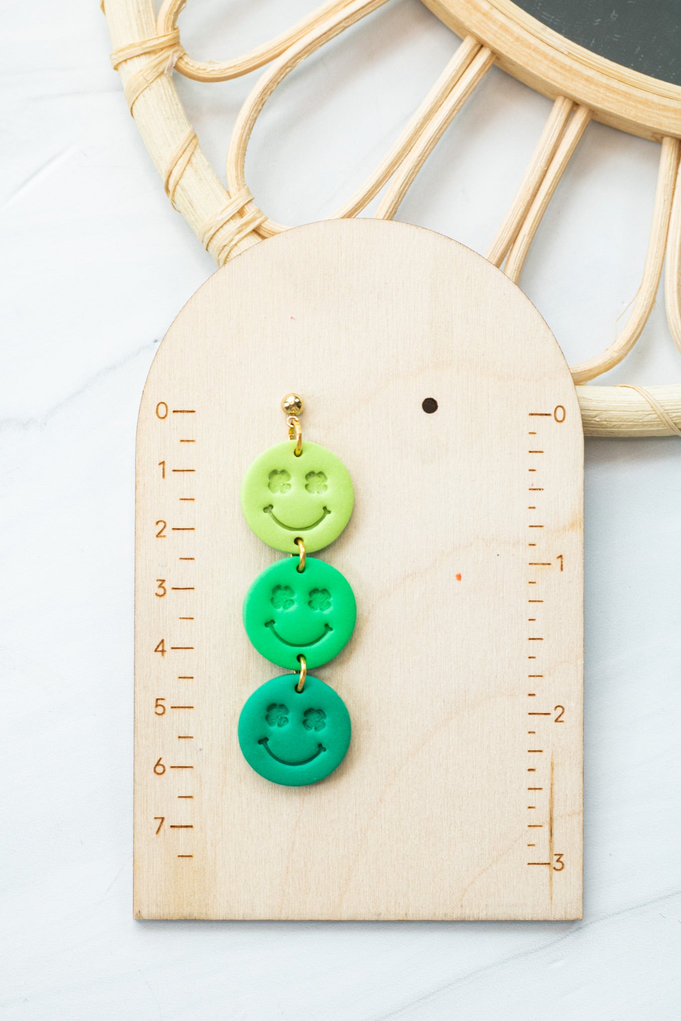 Shamrock Ombré Smiley Dangles