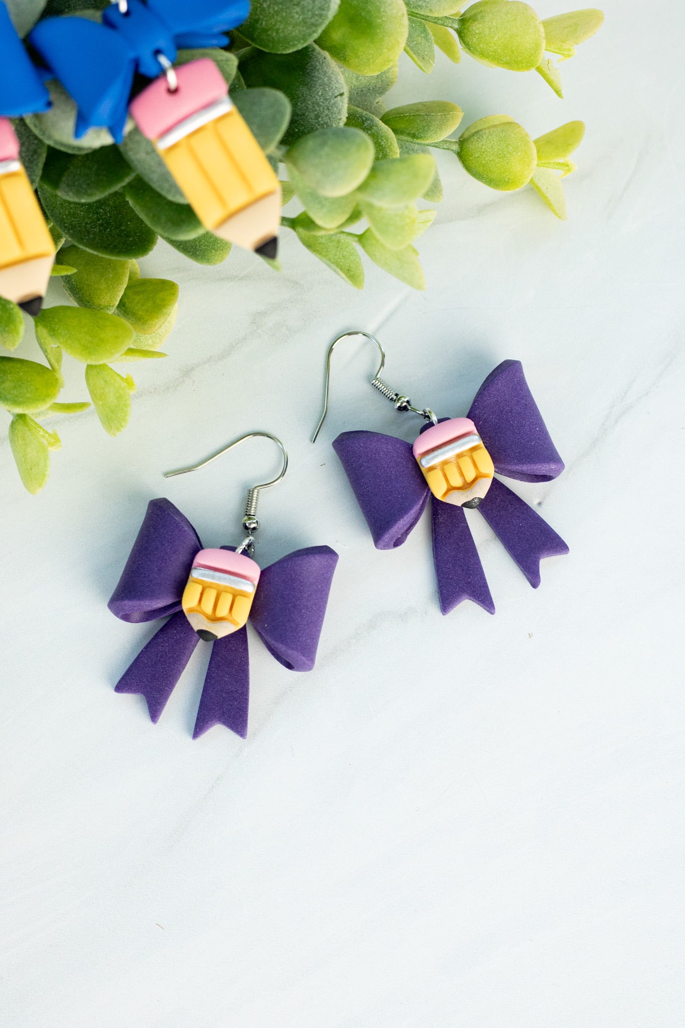 Chubby Pencil Bow Dangles