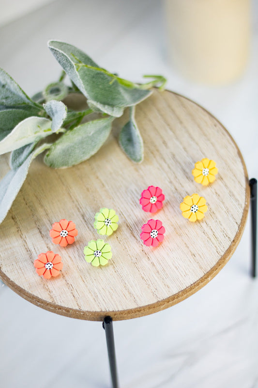 Polkadot Flower studs