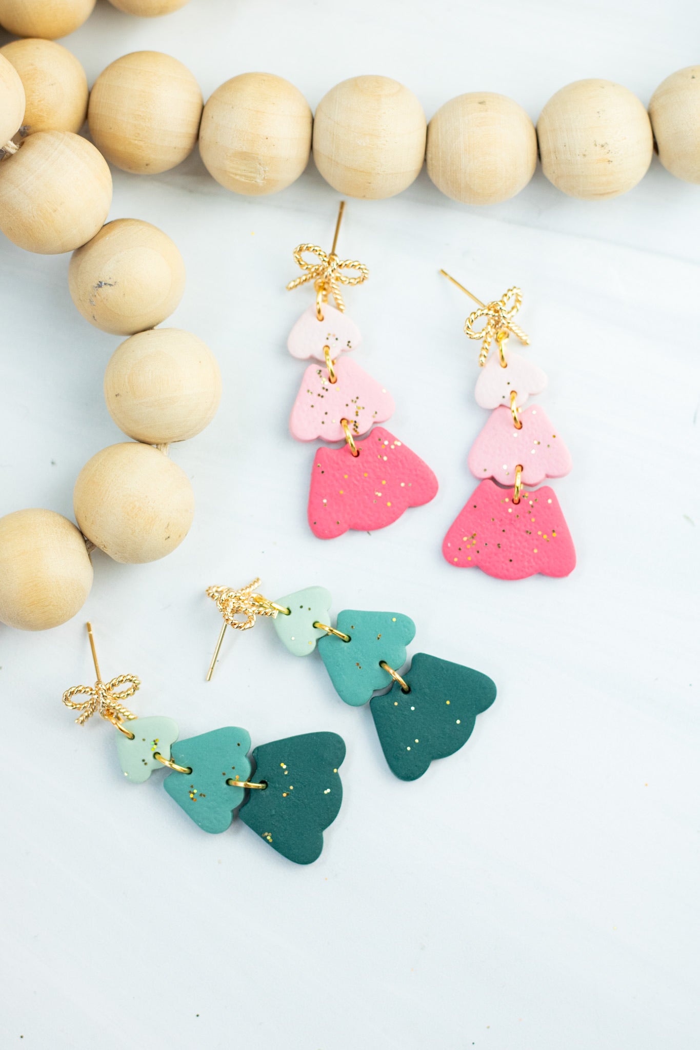 Three Part Ombré Tree Dangles – EJ Clay Co