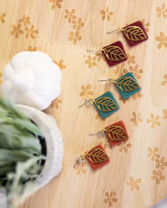 WS Gold Fall Leaf Dangles