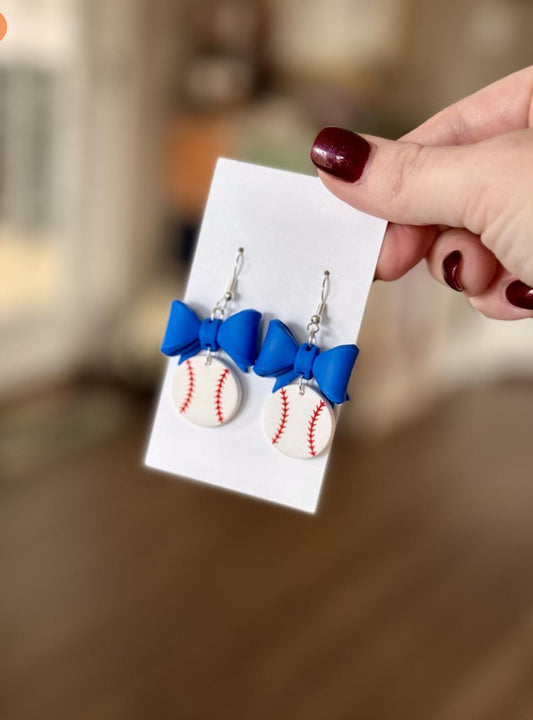 WS Baseball Bow Dangles