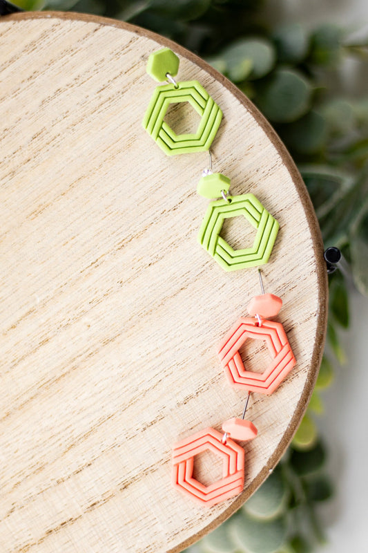 Spring Hexagon Dangles