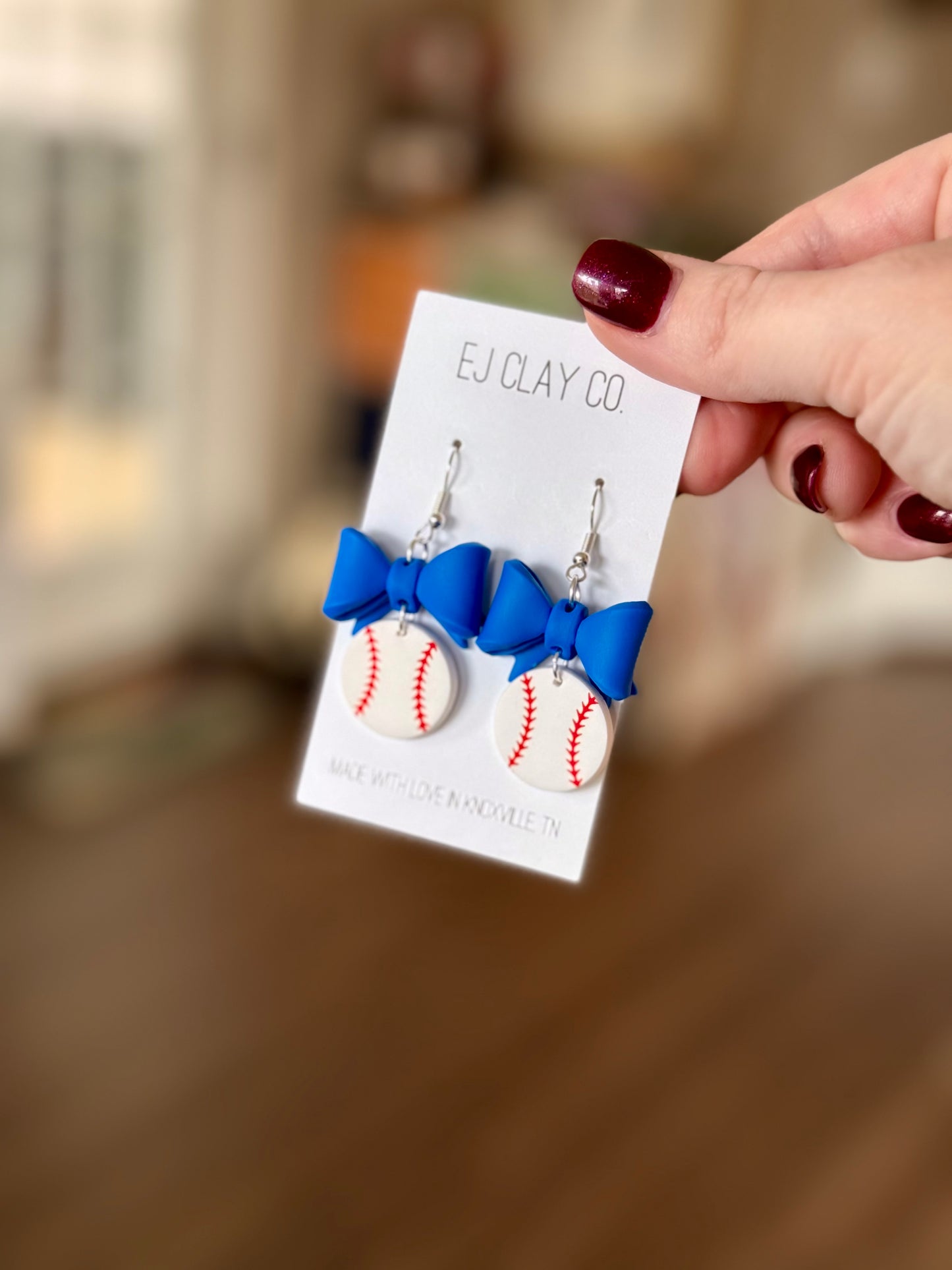 Baseball Bow Dangles