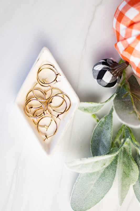 WS 18k gold plated hoops