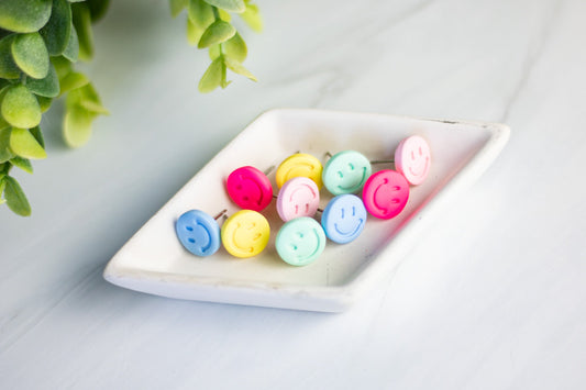 Mini Smiley Face Studs