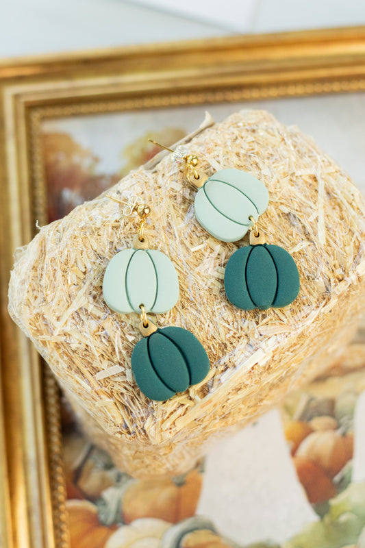 WS Green Ombre Pumpkin Dangles