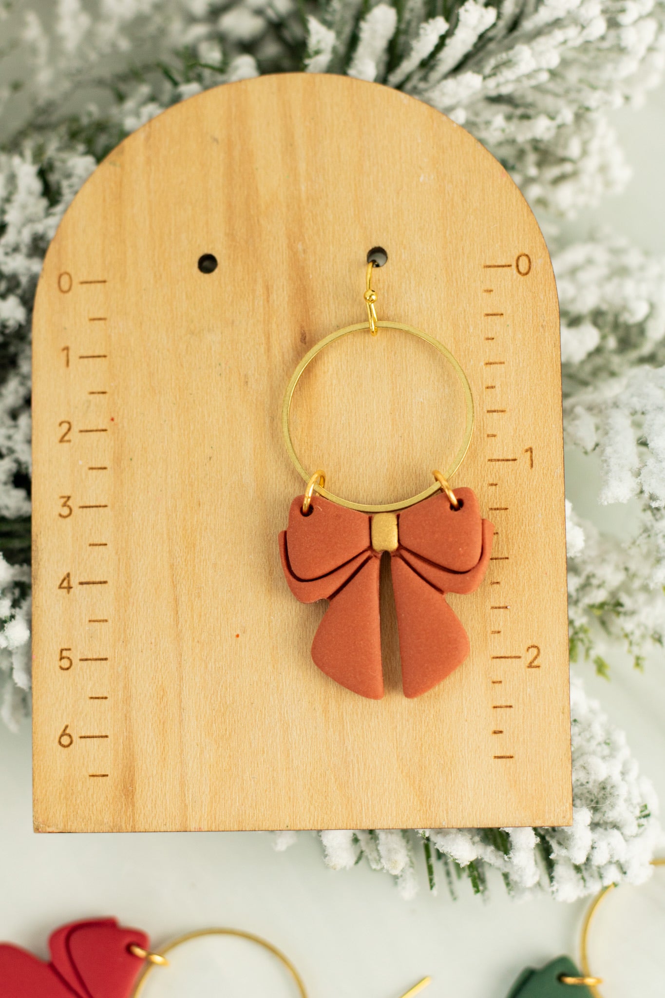 Gold Touch Bow Hoops