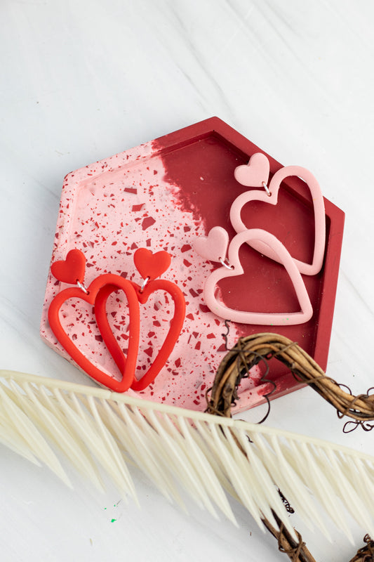 WS Heart Outline Dangles