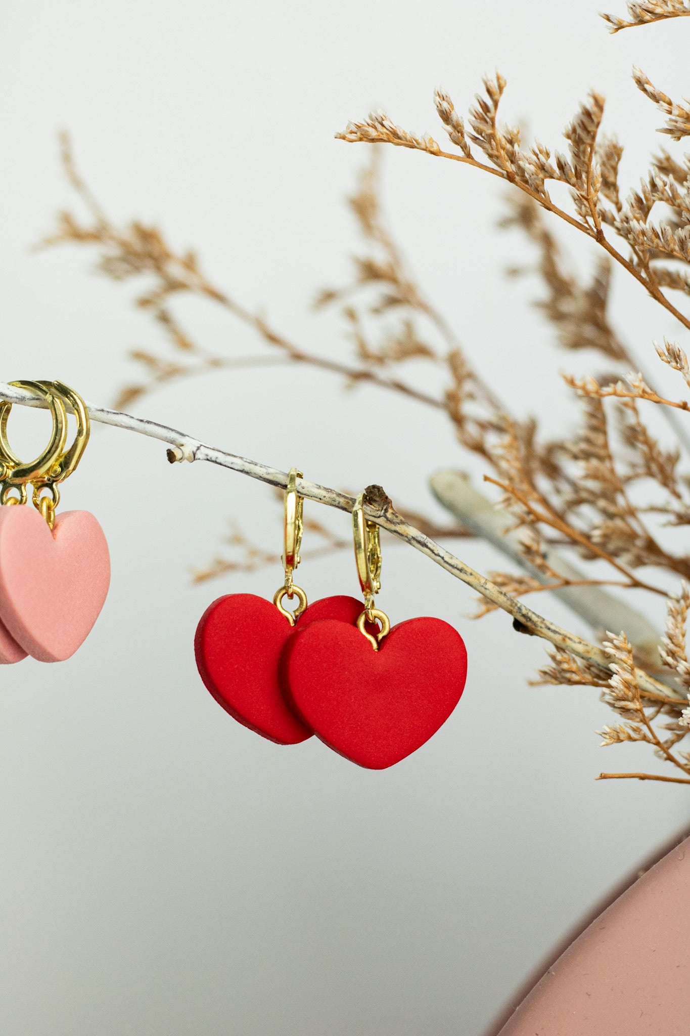 Clay Heart 18k Huggies