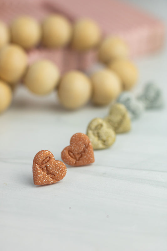 WS Glitter Love Studs