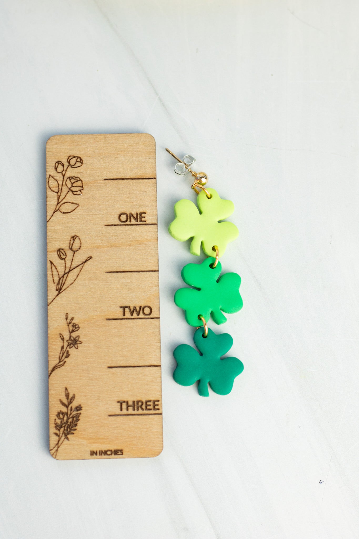 Ombré Shamrock Dangles