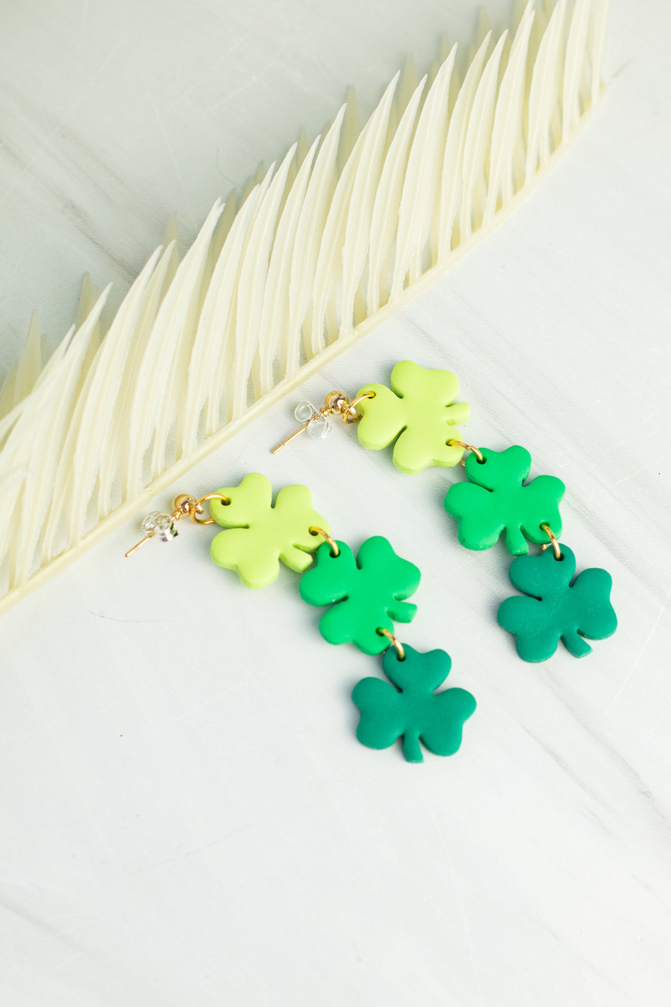 Ombré Shamrock Dangles