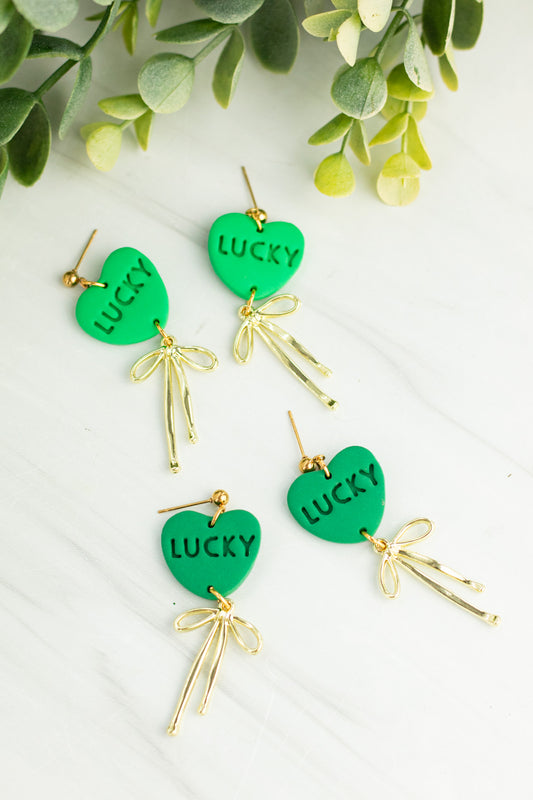 WS St. Patty's Bow Dangles