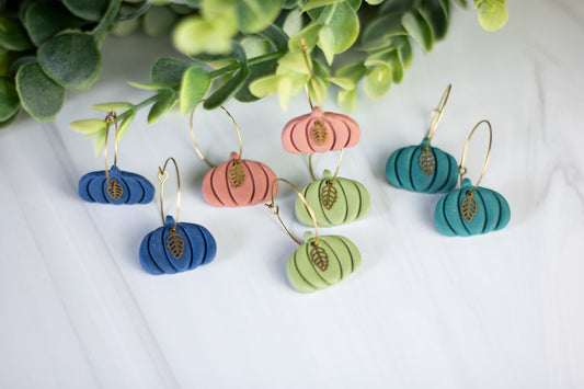 WS Pumpkin Leaf Hoops