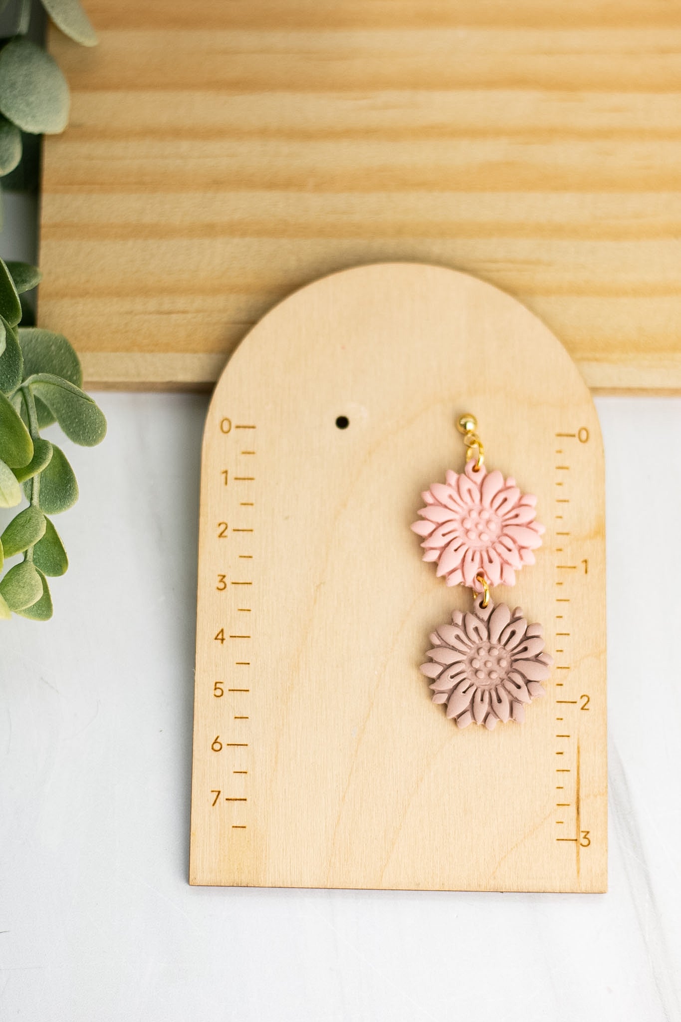 Ombre Pink Fall Flowers Dangles