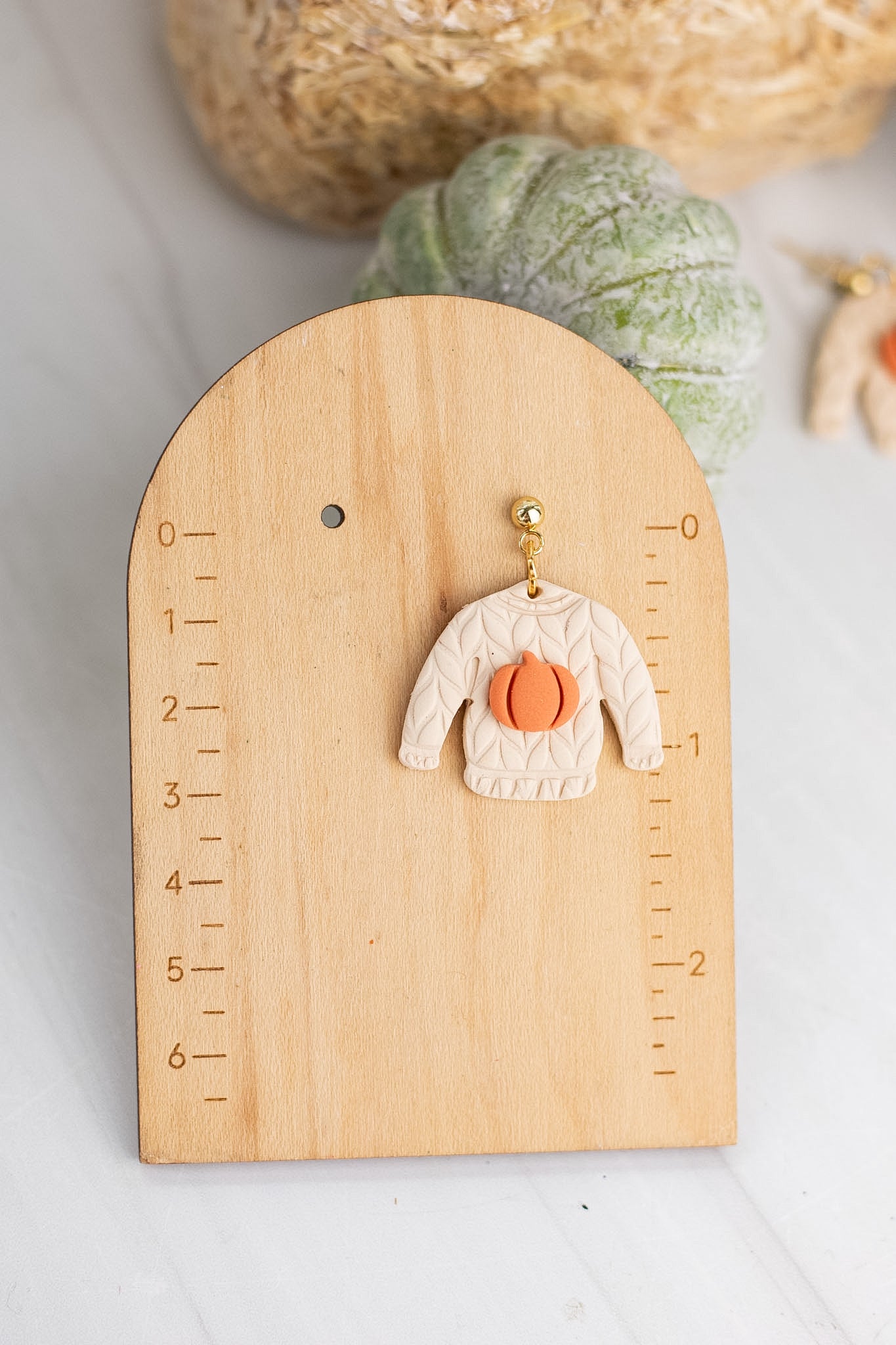 Cozy Pumpkin Sweater Dangles
