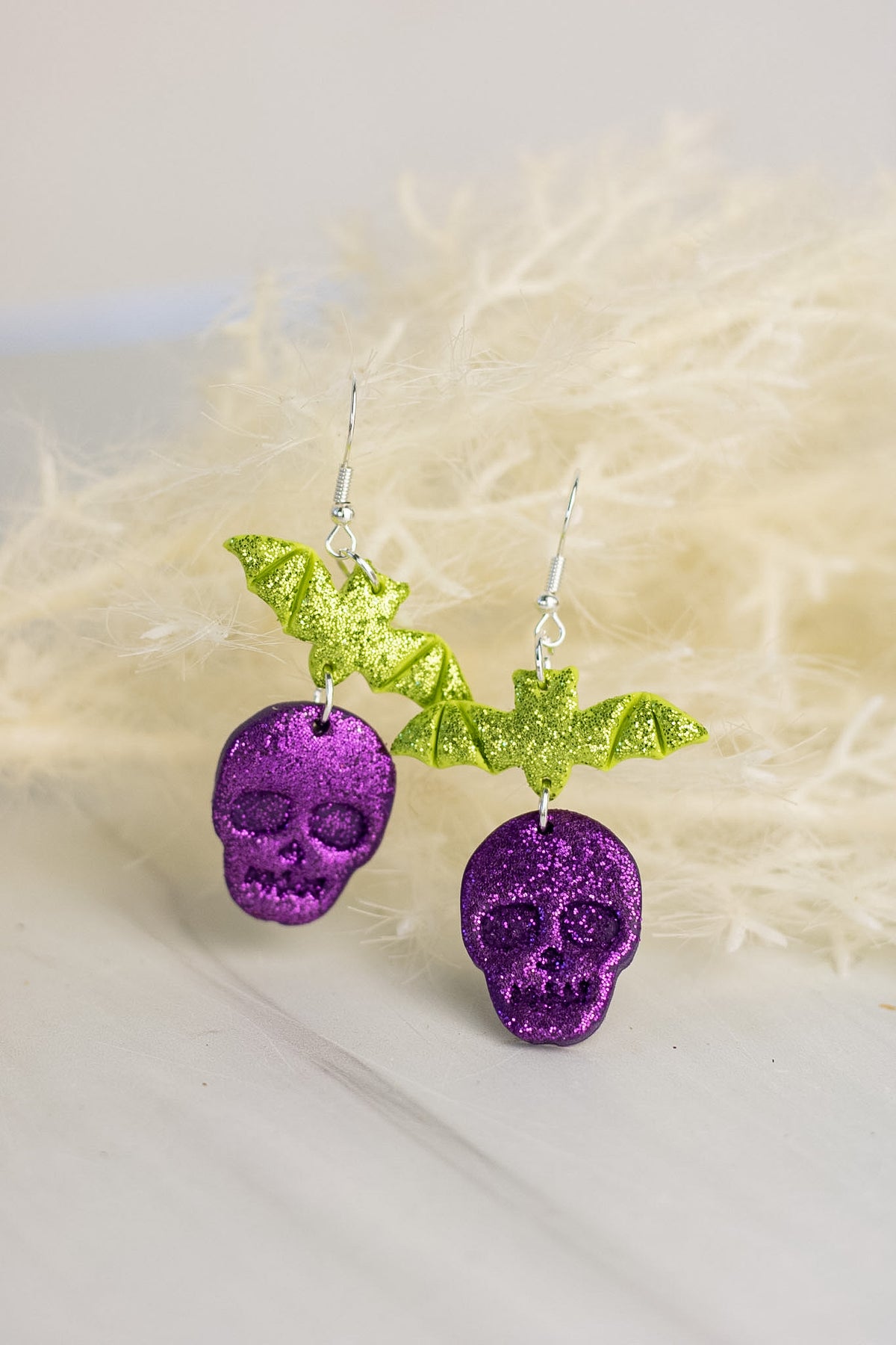 Bright Skellie Bat Dangles
