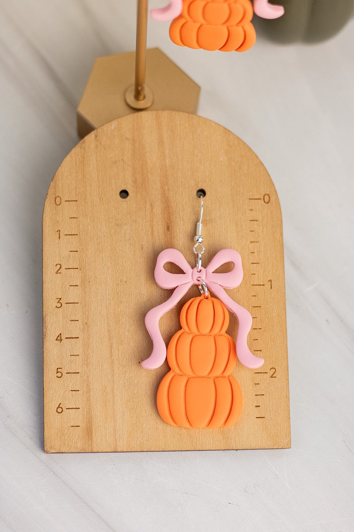 Romantic Bow Pumpkin Dangles
