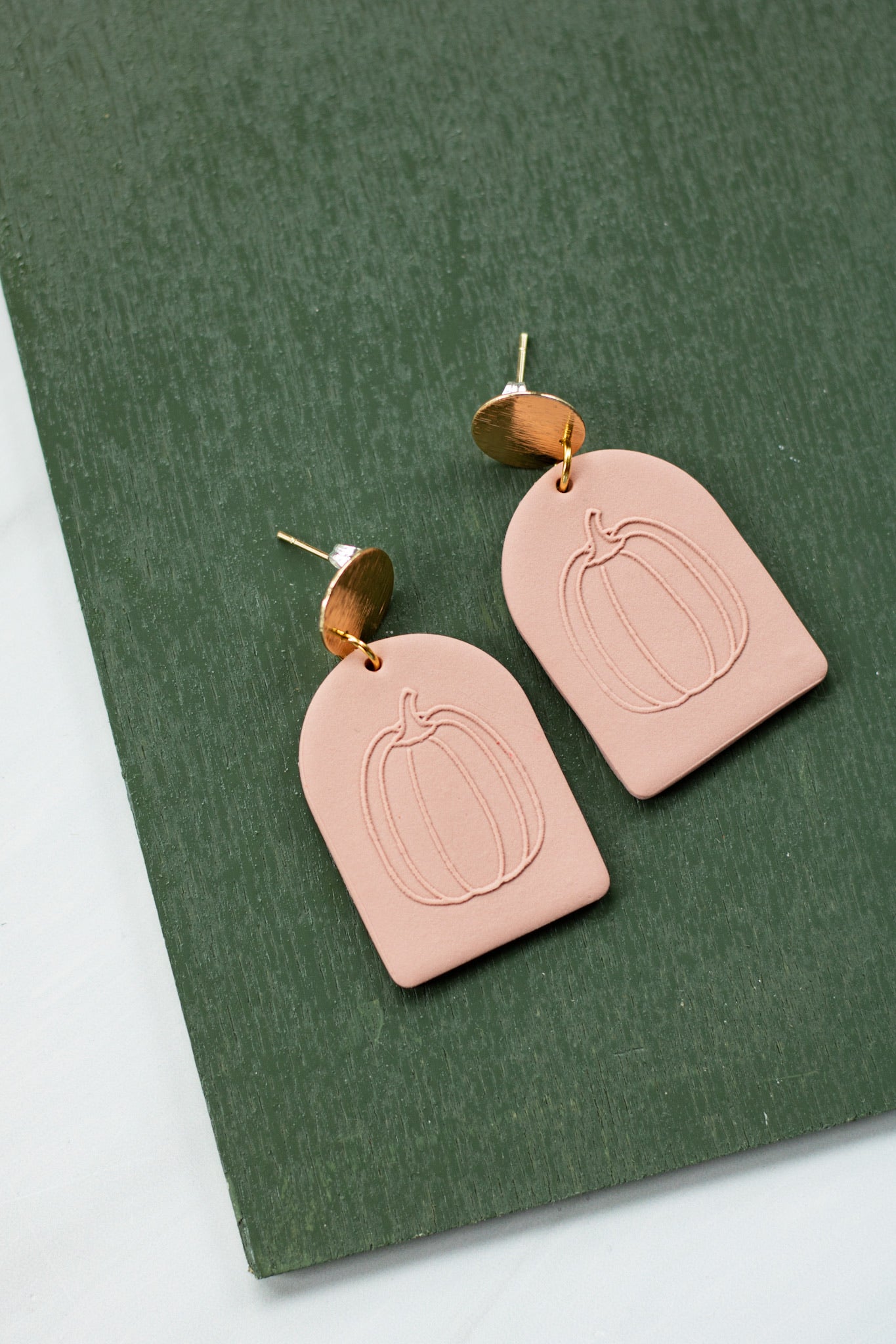 18k Embossed Pumpkin Dangles