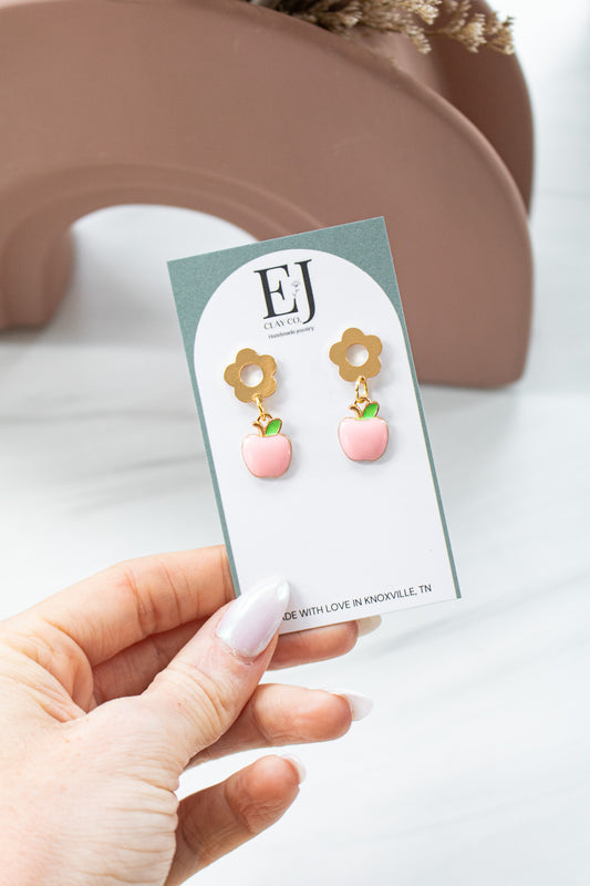 WS Pink Apple 18k Dangles
