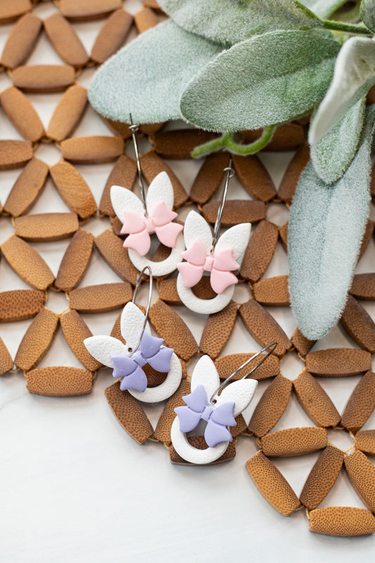 WS Bunny Bow Hoops