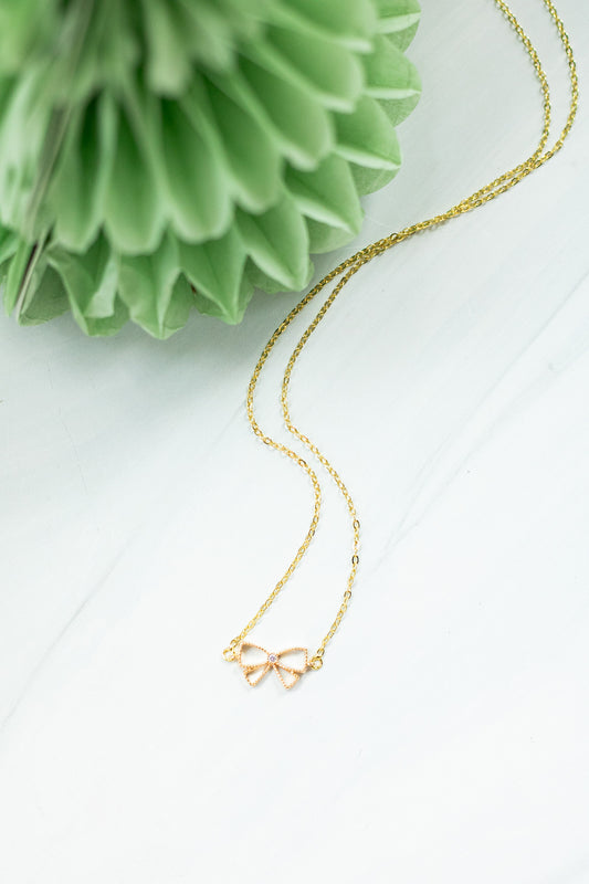 18K Bow Necklace