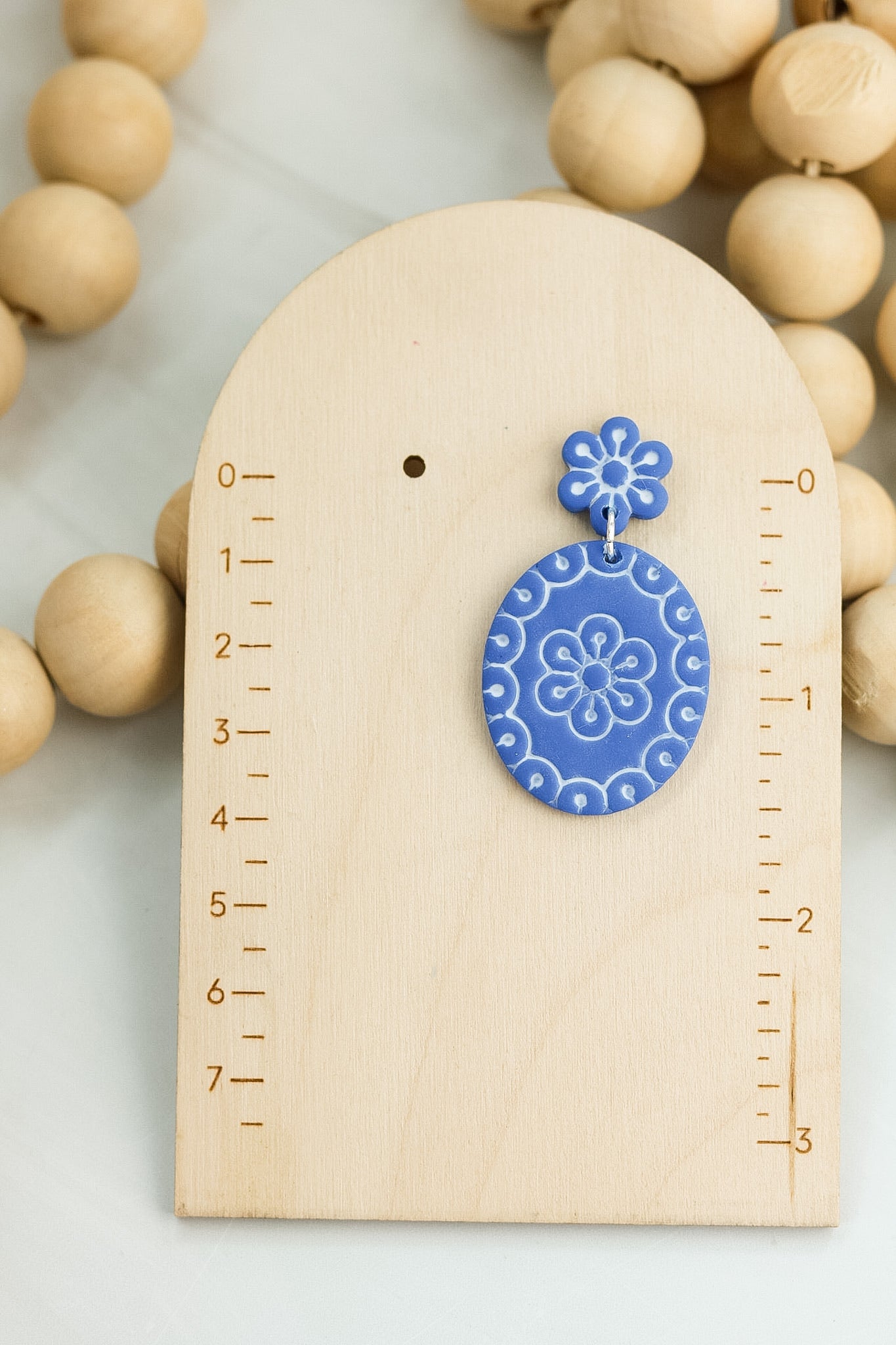 Blue Santorini Floral Dangles