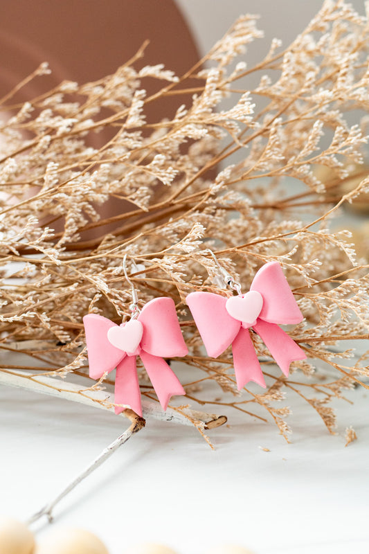 WS Pink Bows Heart Middle