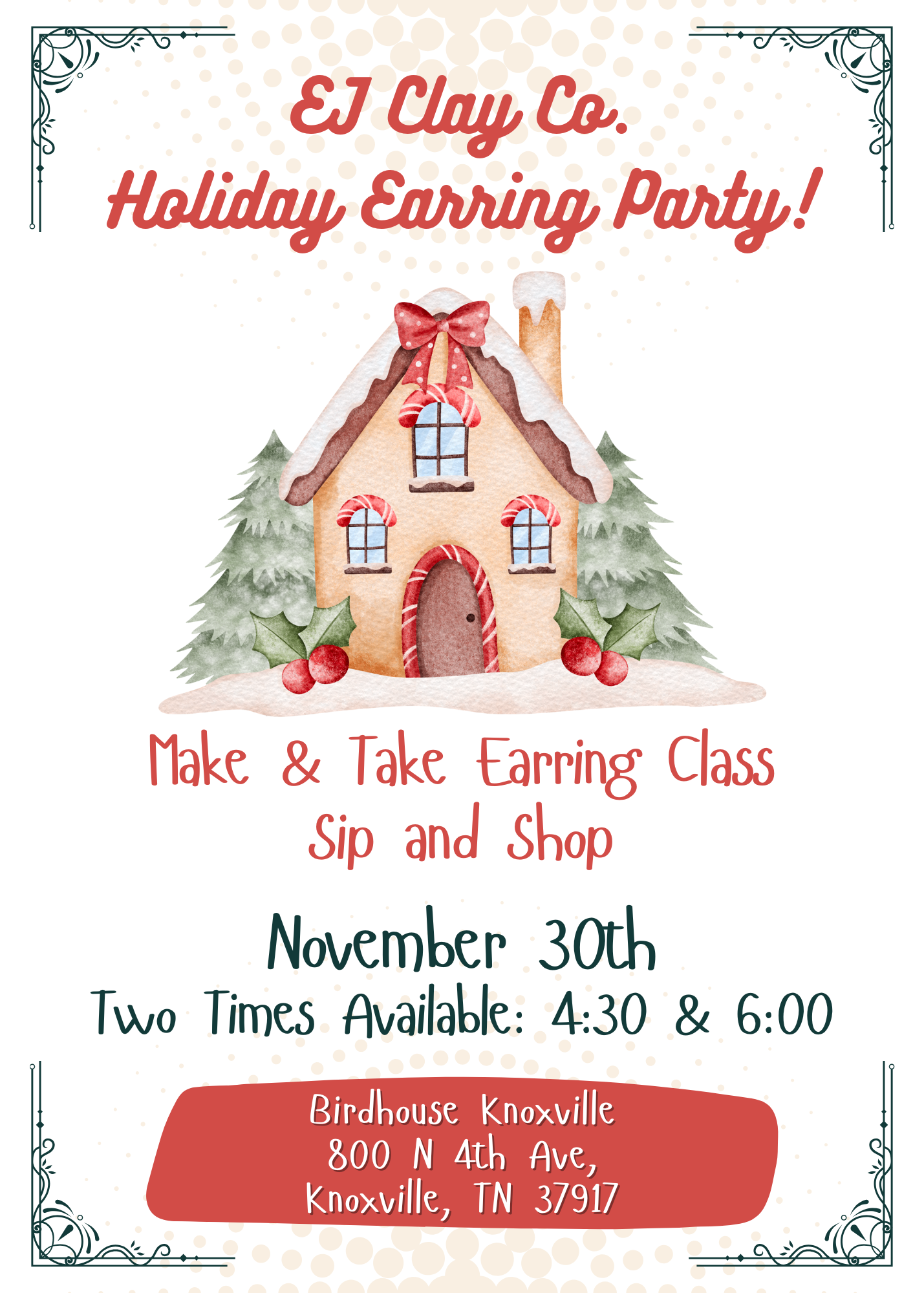 EJ Holiday Earring Class