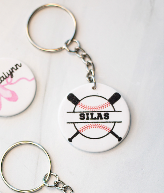 Custom Baseball Player Keychain- Base Knox Royals