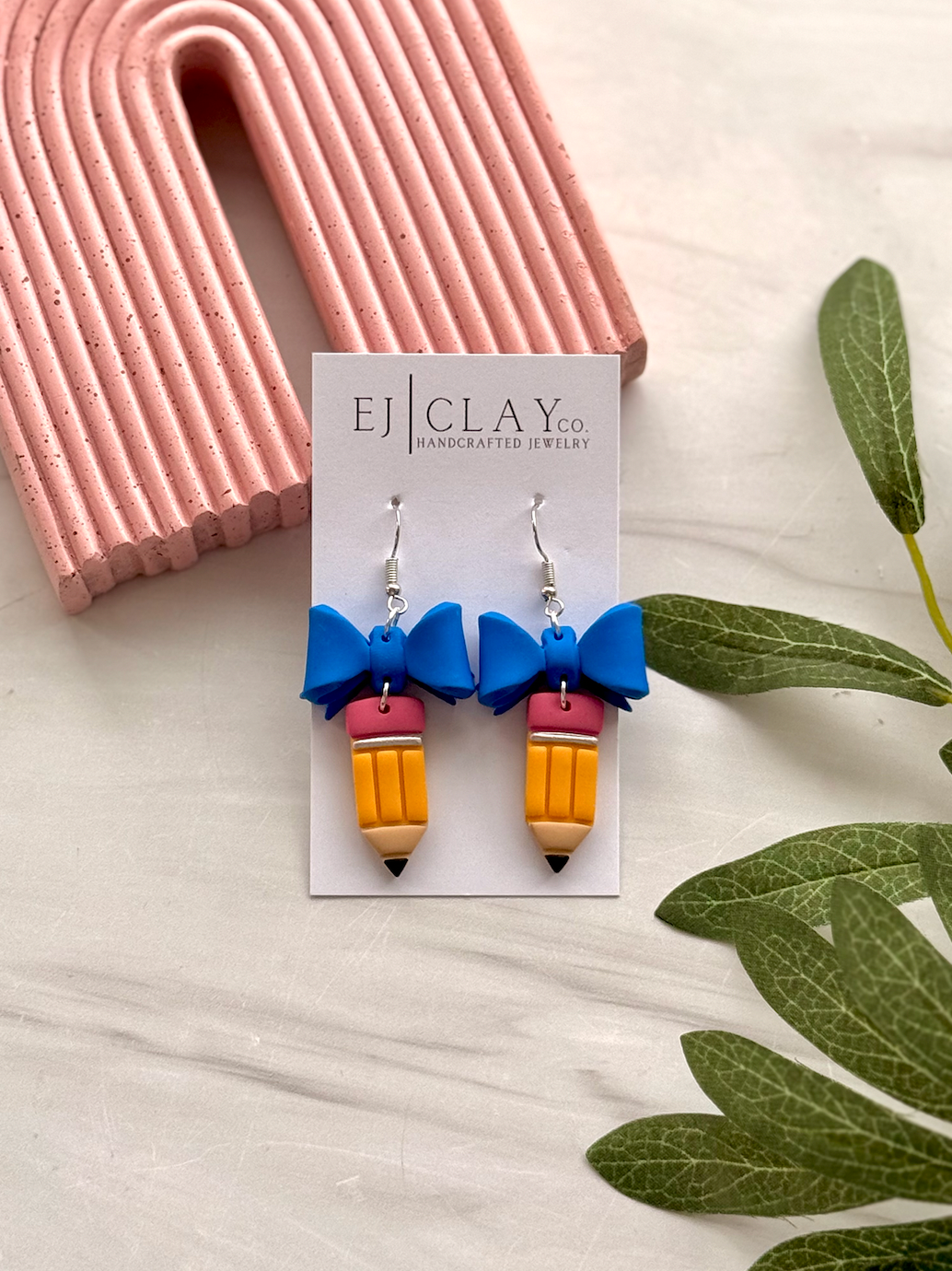 Teacher Pencil/Bow Dangles