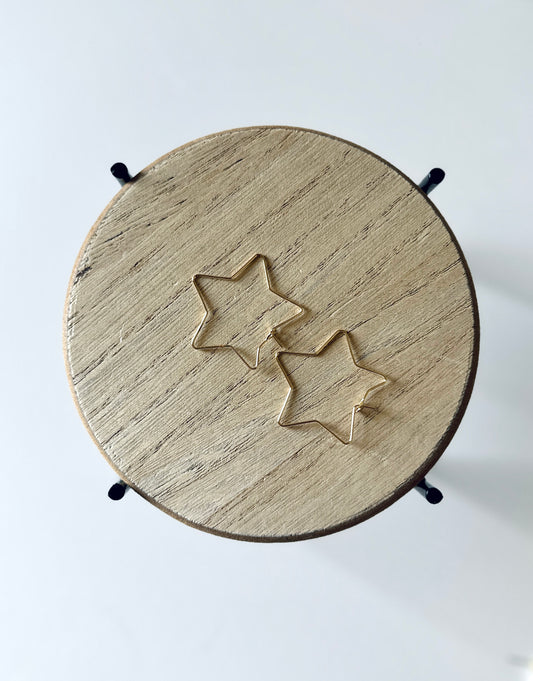 WS 18K Star Hoops