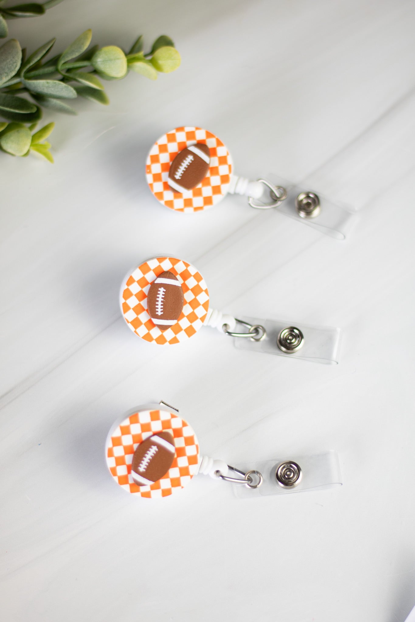 Checkered Orange and White Collection