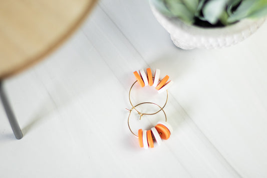 WS School Beaded Hoops