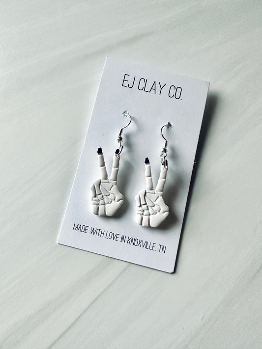 WS Skeleton Peace Dangles