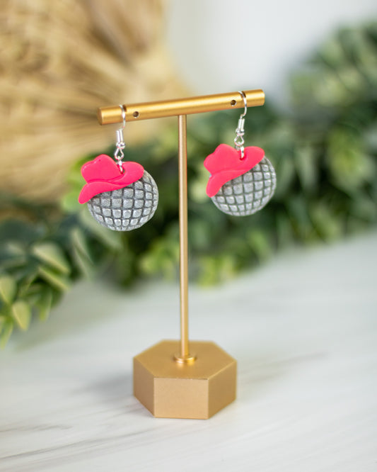 WS Disco ball Cowgirl Dangles