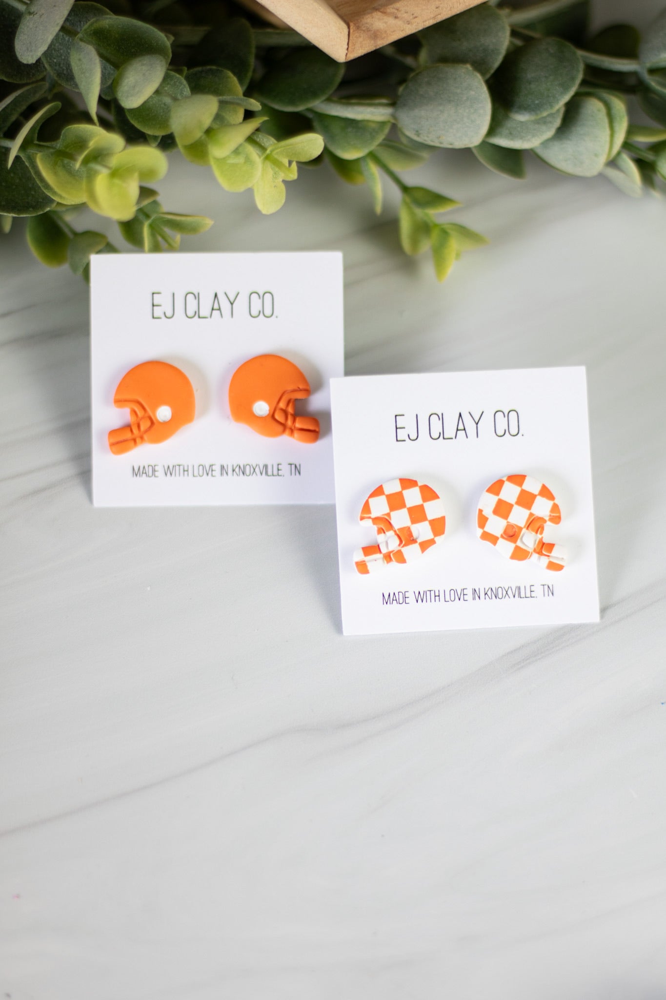 Checkered Orange and White Collection