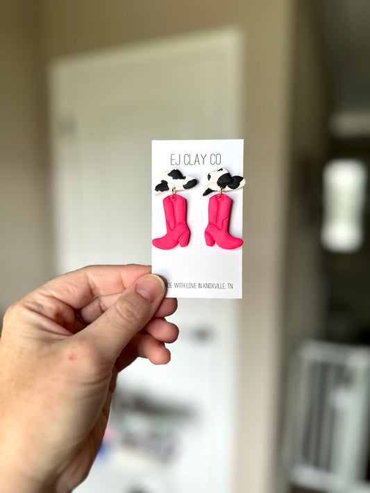 WS Cow Hat Boot Dangles