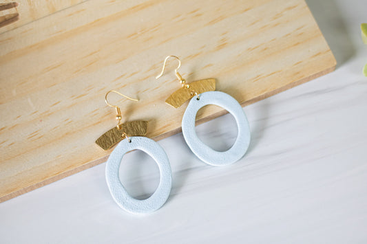 WS Boho Brass Oval Dangles
