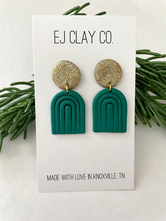 WS Gold & Green Rainbow Dangles