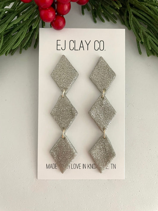 WS Silver Diamond Dangles