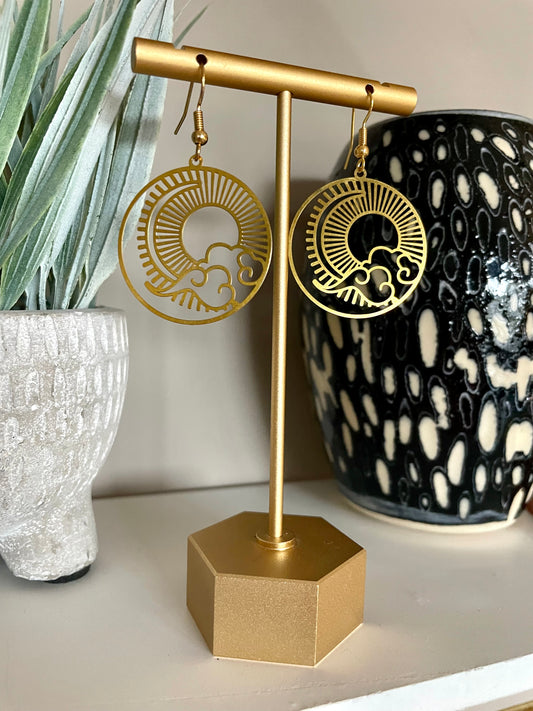 Brass Cloud Dangles
