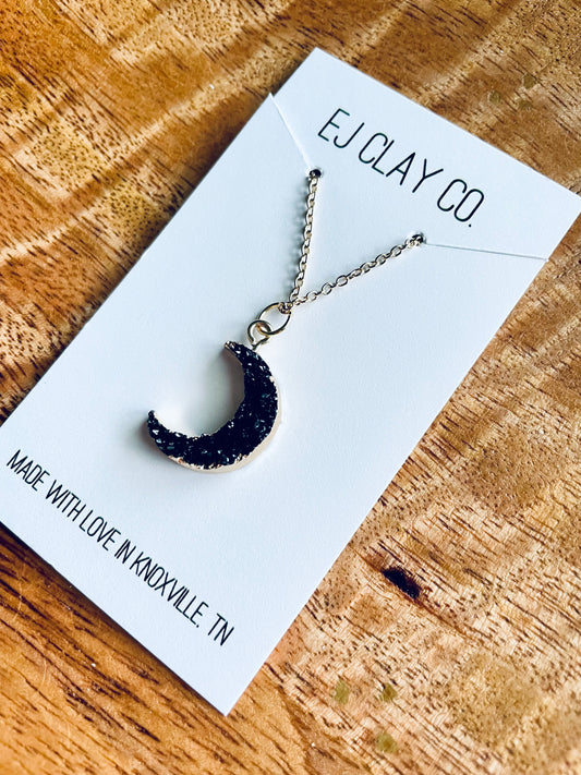 WS Druzy Moon Necklace