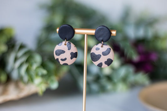 WS Leopard Wood Dangles