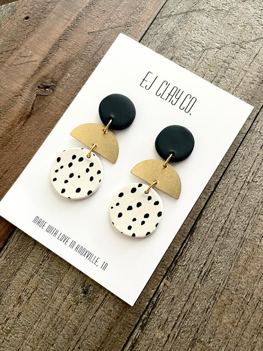 Gold Spotty Dangles