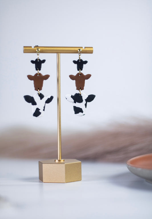 WS Cow Tiered Dangles